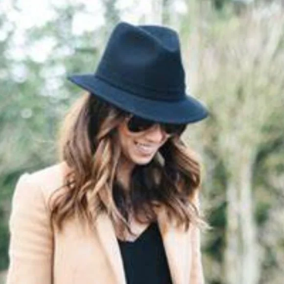 J. Crew | Accessories | J Crew Bailey X Black Felt Wool Ml  display picture 1